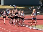 Soon after the start of the 3000 metres at the UK Women's National League, Premier, Meadowbank, Edinburgh.